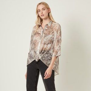 NWT French Connection Snake Print Oversized Top